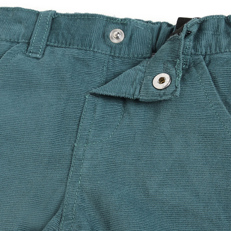 Boys Dark Green Solid Long Trousers image number 2